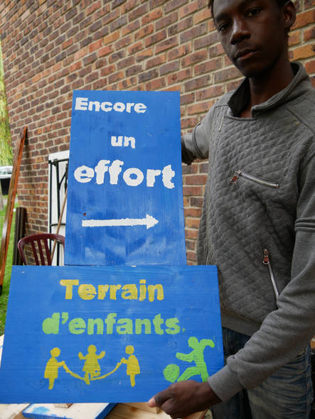 Les jeunes ont réalisé tous les panneaux qui baliseront le lieu.