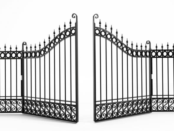 Ce type de portail est autorisé, car en fer forgé et surtout, ajouré.