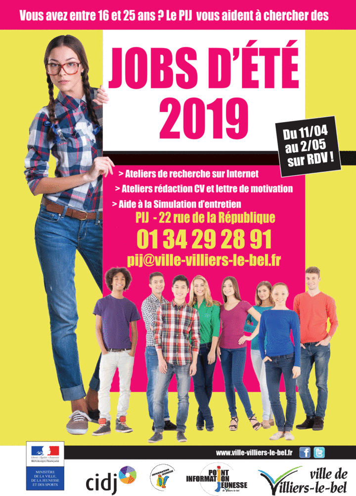 Jobs d'été 2019 Ville de VilliersleBel Jobs d'été 2019 Ville de VilliersleBel